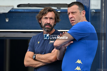 2024-08-03 - Empoli FC's coach Roberto D'Aversa and UC Sampdoria's coach Andrea Pirlo - EMPOLI FC VS UC SAMPDORIA - FRIENDLY MATCH - SOCCER