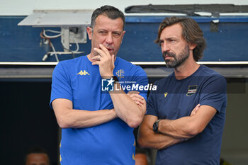 2024-08-03 - Empoli FC's coach Roberto D'Aversa and UC Sampdoria's coach Andrea Pirlo - EMPOLI FC VS UC SAMPDORIA - FRIENDLY MATCH - SOCCER