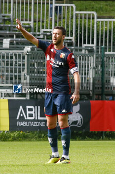 2024-07-20 - Mattia Bani of Genoa CFC gestures during Genoa CFC vs Venezia FC, Test Match pre season Serie A Enilive 2024-25, at Centro Sportivo 