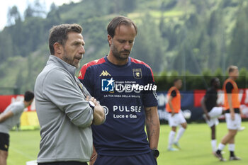 2024-07-20 - Alberto Gilardino Head Coach of Genoa CFC and Eusebio Di Francesco Head Coach of Venezia FC during Genoa CFC vs Venezia FC, Test Match pre season Serie A Enilive 2024-25, at Centro Sportivo 