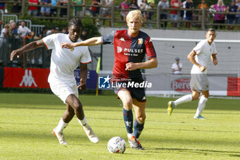 2024-07-20 - Morten Thorsby of Genoa CFC competes for the ball with Issah Doumbia of Venezia FC during Genoa CFC vs Venezia FC, Test Match pre season Serie A Enilive 2024-25, at Centro Sportivo 