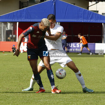 2024-07-20 - Junior Messias of Genoa CFC battle for the ball with Jay Idzes of Venezia FC during Genoa CFC vs Venezia FC, Test Match pre season Serie A Enilive 2024-25, at Centro Sportivo 