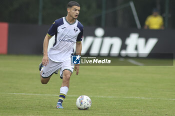 2024-07-24 - Reda Belahyane of Hellas Verona during Hellas Verona FC vs Virtus Verona FC, 3° Test Match, at Centro Sportivo 'La Pineta' on Folgaria (TN), on July 24, 2024. - HELLAS VERONA FC VS VIRTUS VERONA - FRIENDLY MATCH - SOCCER