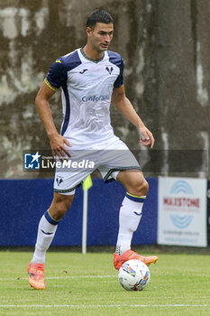 2024-07-24 - Diego Coppola of Hellas Verona play the ball during Hellas Verona FC vs Virtus Verona FC, 3° Test Match, at Centro Sportivo 'La Pineta' on Folgaria (TN), on July 24, 2024. - HELLAS VERONA FC VS VIRTUS VERONA - FRIENDLY MATCH - SOCCER