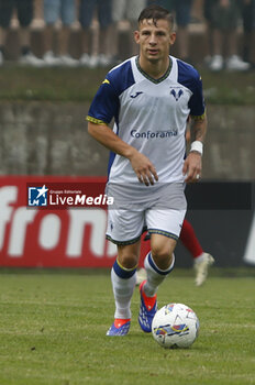 2024-07-24 - Tomas Suslov of Hellas Verona play the ball during Hellas Verona FC vs Virtus Verona FC, 3° Test Match, at Centro Sportivo 'La Pineta' on Folgaria (TN), on July 24, 2024. - HELLAS VERONA FC VS VIRTUS VERONA - FRIENDLY MATCH - SOCCER