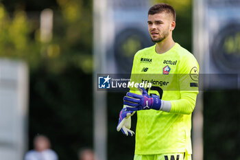 2024-07-24 - Lucas Chevalier (OSC Lille) during the Friendly football match between VfL Wolfsburg and LOSC Lille on 24 July 2024 at Jahnstadion in Rheda-Wiedenbrück, Germany - FOOTBALL - FRIENDLY GAME - WOLFSBURG V LILLE - FRIENDLY MATCH - SOCCER