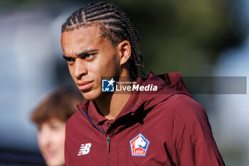 2024-07-24 - Ethan Mbappe (OSC Lille) before the Friendly football match between VfL Wolfsburg and LOSC Lille on 24 July 2024 at Jahnstadion in Rheda-Wiedenbrück, Germany - FOOTBALL - FRIENDLY GAME - WOLFSBURG V LILLE - FRIENDLY MATCH - SOCCER