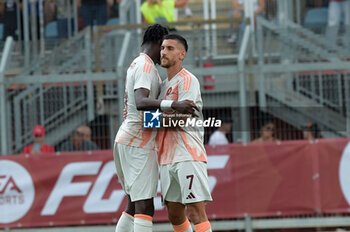 2024-08-03 - Roma's Luca Pellegrini in action against during the
friendly match AS Roma - Olympiacos FC at the 