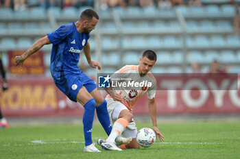 2024-08-03 - Roma's Enzo Le Fee in action against Olympiacos FC during the friendly match AS Roma - Olympiacos FC at the 