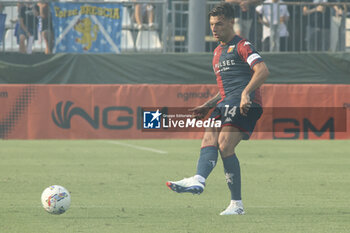 2024-08-01 - Alessandro Vogliacco of Genoa CFC play the ball during Brescia Calcio FC vs Genoa CFC, Test Match pre season Serie A Enilive 2024-25, at Mario Rigamonti stadium in Brescia (BS), Italy, on July 20, 2024. - BRESCIA CALCIO VS GENOA CFC - FRIENDLY MATCH - SOCCER