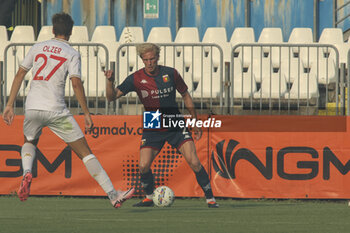 2024-08-01 - Emil Bohinen of Genoa CFC competes for the ball with Giacomo Olzer of Brescia Calcio FC during Brescia Calcio FC vs Genoa CFC, Test Match pre season Serie A Enilive 2024-25, at Mario Rigamonti stadium in Brescia (BS), Italy, on July 20, 2024. - BRESCIA CALCIO VS GENOA CFC - FRIENDLY MATCH - SOCCER