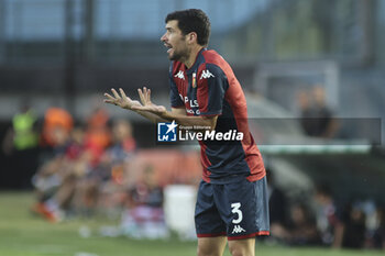 2024-08-01 - AAron Martin of Genoa CFC gestures during Brescia Calcio FC vs Genoa CFC, Test Match pre season Serie A Enilive 2024-25, at Mario Rigamonti stadium in Brescia (BS), Italy, on July 20, 2024. - BRESCIA CALCIO VS GENOA CFC - FRIENDLY MATCH - SOCCER