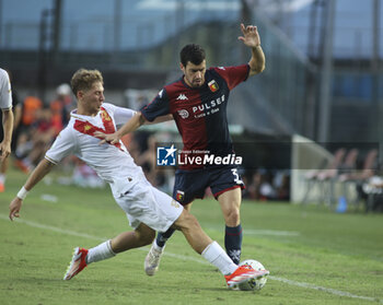 2024-08-01 - Riccardo Fogliata of Brescia Calcio FC battle for the ball with AAron Martin of Genoa CFC during Brescia Calcio FC vs Genoa CFC, Test Match pre season Serie A Enilive 2024-25, at Mario Rigamonti stadium in Brescia (BS), Italy, on July 20, 2024. - BRESCIA CALCIO VS GENOA CFC - FRIENDLY MATCH - SOCCER