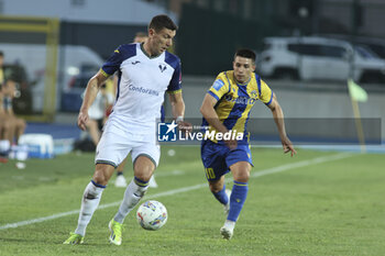 2024-08-03 - Giangiacomo Magnani of Hellas Verona FC play the ball during Hellas Verona FC vs Asteras Tripolis FC, 5° Test Match, at stadio 