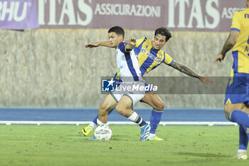 2024-08-03 - Reda Belahyane of Hellas Verona FC play the ball during Hellas Verona FC vs Asteras Tripolis FC, 5° Test Match, at stadio 