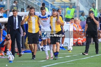 2024-08-04 - Gianluca Scamacca (Atalanta BC) gets hurt - PARMA CALCIO VS ATALANTA BC - FRIENDLY MATCH - SOCCER