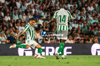 2024-08-03 - Chimi Avila from Real Betis during the Friendly football match between Real Betis and Al Ittihad on 3 August 2024 at Benito Villamarín stadium in Sevilla, Spain - FOOTBALL - FRIENDLY GAME - REAL BETIS V AL ITTIHAD - FRIENDLY MATCH - SOCCER