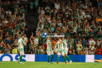 2024-08-03 - Real Betis celebrating a goal during the Friendly football match between Real Betis and Al Ittihad on 3 August 2024 at Benito Villamarín stadium in Sevilla, Spain - FOOTBALL - FRIENDLY GAME - REAL BETIS V AL ITTIHAD - FRIENDLY MATCH - SOCCER