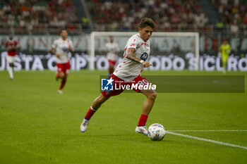 2024-08-13 - Samuele Vignato of AC Monza play the ball during AC Milan vs AC Monza , 2° edition of 