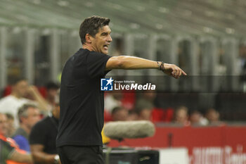 2024-08-13 - Paulo Fonseca Head Coach of AC Milan gestures during AC Milan vs AC Monza , 2° edition of 