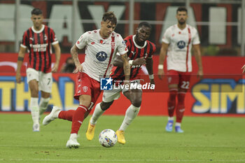 2024-08-13 - Daniel Maldini of AC Monza play the ball during AC Milan vs AC Monza , 2° edition of 