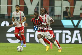 2024-08-13 - Yunus Musah of AC Milan  play the ball during AC Milan vs AC Monza , 2° edition of 