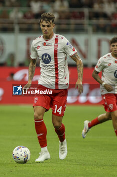 2024-08-13 - Daniel Maldini of AC Monza play the ball during AC Milan vs AC Monza , 2° edition of 