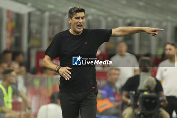 2024-08-13 - Paulo Fonseca Head Coach of AC Milan gestures during AC Milan vs AC Monza , 2° edition of 