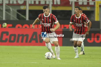 2024-08-13 - Luka Jovic of AC Milan  play the ball during AC Milan vs AC Monza , 2° edition of 