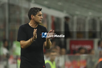 2024-08-13 - Paulo Fonseca Head Coach of AC Milan claps the hand during AC Milan vs AC Monza , 2° edition of 