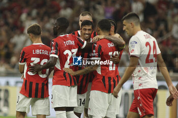 2024-08-13 - Tijjani Reijnders of AC Milan. celebrates with team mate during AC Milan vs AC Monza , 2° edition of 