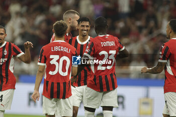 2024-08-13 - Tijjani Reijnders of AC Milan. celebrates with team mate during AC Milan vs AC Monza , 2° edition of 