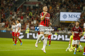 2024-08-13 - Luka Jovic of AC Milan  celebrates after scoring during AC Milan vs AC Monza , 2° edition of 