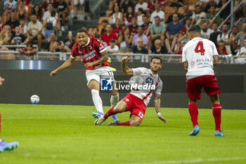 2024-08-13 - Noah Okafor of AC Milan  kick the ball  during AC Milan vs AC Monza , 2° edition of 