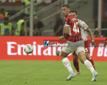 2024-08-13 - Filippo Terracciano of AC Milan play the ball during AC Milan vs AC Monza , 2° edition of 