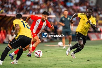 2024-08-08 - Arnau Puigmal of UD Almeria and Sadio Mane of Al Nassr during the Friendly football match between UD Almeria and Al-Nassr on 8 August 2024 at Power Horse Stadium in Almeria, Spain - FOOTBALL - FRIENDLY GAME - ALMERIA V AL NASSR - FRIENDLY MATCH - SOCCER