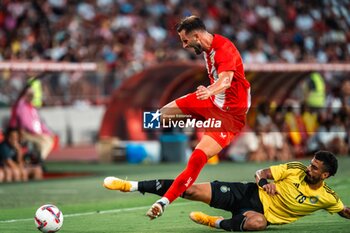 2024-08-08 - Leo Baptistao of UD Almeria and Ali Lajami of Al Nassr during the Friendly football match between UD Almeria and Al-Nassr on 8 August 2024 at Power Horse Stadium in Almeria, Spain - FOOTBALL - FRIENDLY GAME - ALMERIA V AL NASSR - FRIENDLY MATCH - SOCCER