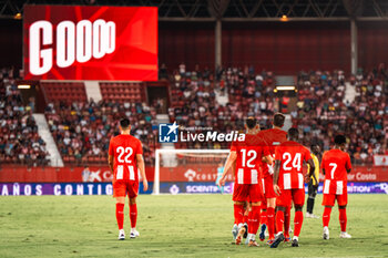 2024-08-08 - UD Almeria players celebrating a goal during the Friendly football match between UD Almeria and Al-Nassr on 8 August 2024 at Power Horse Stadium in Almeria, Spain - FOOTBALL - FRIENDLY GAME - ALMERIA V AL NASSR - FRIENDLY MATCH - SOCCER