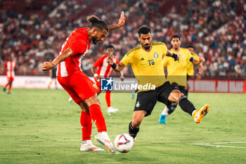 2024-08-08 - Luis Suarez of UD Almeria and Ali Lajami of Al Nassr during the Friendly football match between UD Almeria and Al-Nassr on 8 August 2024 at Power Horse Stadium in Almeria, Spain - FOOTBALL - FRIENDLY GAME - ALMERIA V AL NASSR - FRIENDLY MATCH - SOCCER