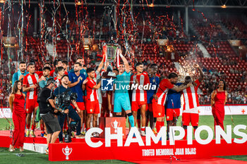 2024-08-08 - UD Almeria players celebrating the win during the Friendly football match between UD Almeria and Al-Nassr on 8 August 2024 at Power Horse Stadium in Almeria, Spain - FOOTBALL - FRIENDLY GAME - ALMERIA V AL NASSR - FRIENDLY MATCH - SOCCER