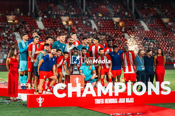 2024-08-08 - UD Almeria players celebrating the win during the Friendly football match between UD Almeria and Al-Nassr on 8 August 2024 at Power Horse Stadium in Almeria, Spain - FOOTBALL - FRIENDLY GAME - ALMERIA V AL NASSR - FRIENDLY MATCH - SOCCER