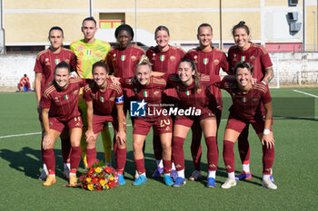 2024-08-13 - AS Roma Femminile team during the friendly match AS Roma Women - Napoli Femminile at the Domenico Bartolani stadium in Cisterna di Latina (LT) on 13 August 2024. - ROMA WOMEN VS NAPOLI FEMMINILE - FRIENDLY MATCH - SOCCER