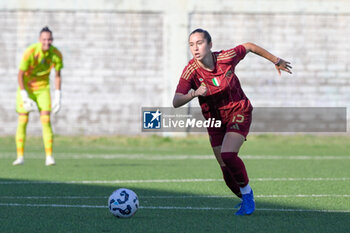 2024-08-13 - Giulia Dragoni (AS Roma Women)  during the friendly match AS Roma Women - Napoli Femminile at the Domenico Bartolani stadium in Cisterna di Latina (LT) on 13 August 2024. - ROMA WOMEN VS NAPOLI FEMMINILE - FRIENDLY MATCH - SOCCER