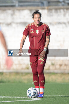 2024-08-13 - Elena Linari (AS Roma Women)   during the friendly match AS Roma Women - Napoli Femminile at the Domenico Bartolani stadium in Cisterna di Latina (LT) on 13 August 2024. - ROMA WOMEN VS NAPOLI FEMMINILE - FRIENDLY MATCH - SOCCER