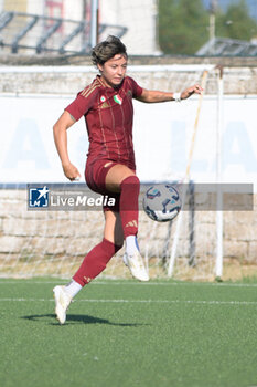 2024-08-13 - Valentina Giacinti (AS Roma Women)  during the friendly match AS Roma Women - Napoli Femminile at the Domenico Bartolani stadium in Cisterna di Latina (LT) on 13 August 2024. - ROMA WOMEN VS NAPOLI FEMMINILE - FRIENDLY MATCH - SOCCER