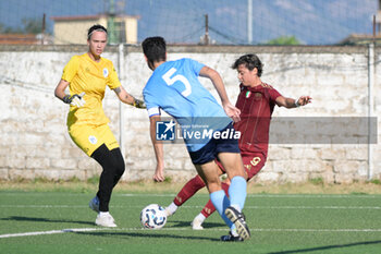 2024-08-13 - Valentina Giacinti (AS Roma Women) goal 1-0 during the friendly match AS Roma Women - Napoli Femminile at the Domenico Bartolani stadium in Cisterna di Latina (LT) on 13 August 2024. - ROMA WOMEN VS NAPOLI FEMMINILE - FRIENDLY MATCH - SOCCER