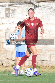 2024-08-13 - Verena Hanshaw (AS Roma Women)  during the friendly match AS Roma Women - Napoli Femminile at the Domenico Bartolani stadium in Cisterna di Latina (LT) on 13 August 2024. - ROMA WOMEN VS NAPOLI FEMMINILE - FRIENDLY MATCH - SOCCER