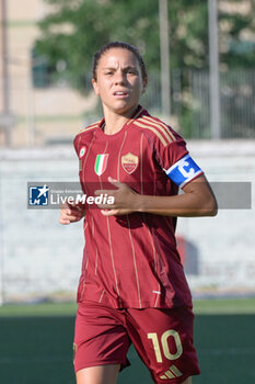 2024-08-13 - Manuela Giugliano (AS Roma Women)  during the friendly match AS Roma Women - Napoli Femminile at the Domenico Bartolani stadium in Cisterna di Latina (LT) on 13 August 2024. - ROMA WOMEN VS NAPOLI FEMMINILE - FRIENDLY MATCH - SOCCER