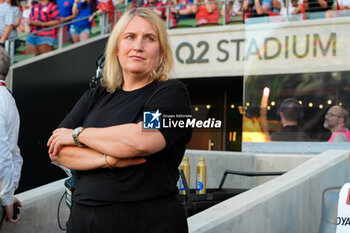 2024-10-24 - United States head coach Emma Hayes looks on from the sideline during pregame ceremonies - USA WOMEN VS ICELAND WOMEN - FRIENDLY MATCH - SOCCER