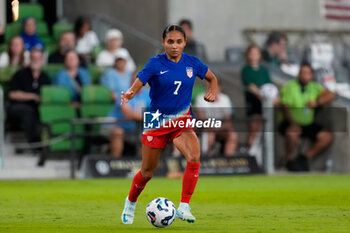 2024-10-24 - United States forward Alyssa Thompson (7) moves the ball - USA WOMEN VS ICELAND WOMEN - FRIENDLY MATCH - SOCCER